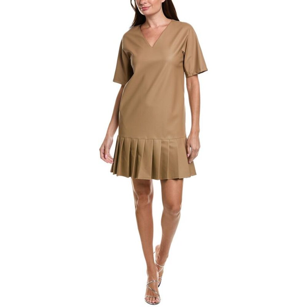 Max Mara Womens Mm By  Hidesia Jersey Dress, Brown